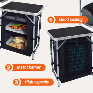 Hợp Kim Nhôm Hiện Đại Xách Tay Gấp Bảng Cắm Trại Ngoài Trời Đa Chức Năng Lưu Trữ Hộp Nhà Bếp Cho Ăn Uống Bệnh Viện Kho - Product Image 2