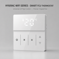 Tuya Wifi2/4 pipes Fan Coil Thermostat 3 vitesses Ventilateur Système HVAC Écran tactile Maison intelligente Produits Thermostat de chauffage et de refroidissement