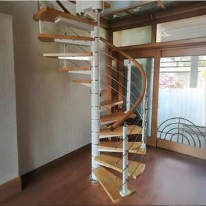 <span class=keywords><strong>JGN</strong></span> Stair-1 Nueva escalera de caracol giratoria prefabricada. Escalera de metal para exteriores duradera y ecológica Diseño simple para - Product Image 2