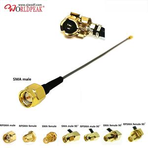 UFL U.fl SMA erkek RF anten uzatma 1.13mm 50ohm Pigtail kablo montajı için 4 delikli flanş Sma dişi bölme arka montaj - Product Image 4