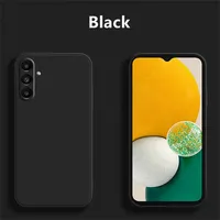 Casing silikon cair TPU lembut polos, sarung HP untuk Samsung Galaxy A24 A34 A54 A14 A04 Funda Coque