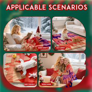 Manta de Felpa con Estampado Escénico, Rectangular, Antipilling, Estilo Moderno para el Hogar, Uso Otoñal, Venta al Por Mayor de Fábrica - Product Image 6