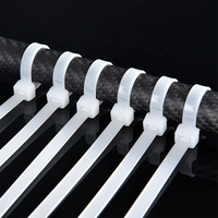 Attaches de câbles en nylon autobloquantes réutilisables certifiées ROHS 4,8 mm x 350 mm Noir Blanc ZHE