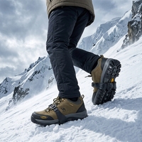 Crampons à glace YAMA à 4 griffes en acier au manganèse et caoutchouc – Portables, pliables, imperméables, pour la randonnée sur glace en toutes saisons