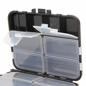 NEWMAJOR Caja de Almacenamiento de Señuelos de Pesca Rígida de Plástico PP Negro de 12x10x3cm con Compartimento Extraíble para Uso en Exteriores - Product Image 4