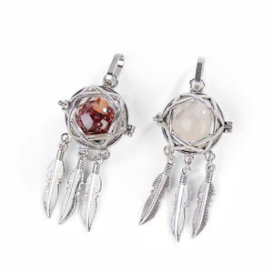 Liontin kristal alami kalung perhiasan modis liontin kristal Dreamcatcher grosir - Product Image 5