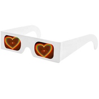 Lunettes de Diffraction Cœur Populaires en Carton – Montez-les et Votre Cœur Apparaîtra ! Idéales pour les Fêtes et Spectacles