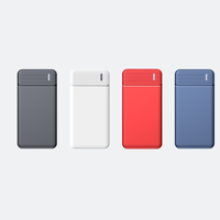 Batterie externe portable mince 10000 mAh avec logo personnalisé, technologie GaN, charge rapide 22,5 W, USB Type-C et Micro USB, pour usage extérieur, promotionnelle pour entreprises