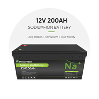 Large plage de température -20~60 ℃   Batterie au sodium 12V 200Ah à décharge rapide pour outils électriques et AGV