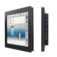 Nouvel écran tactile capacitif industriel mural ODM 15,6/21,5 pouces IPS en métal, résolution 1920x1080 4:3, USB/DVI/RS232, 32 Go, alimentation CC