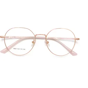 High Quality Fashion Titanium Eyewear Frame Round Shape Titanium Optical Frame Titan Glasses for Adult