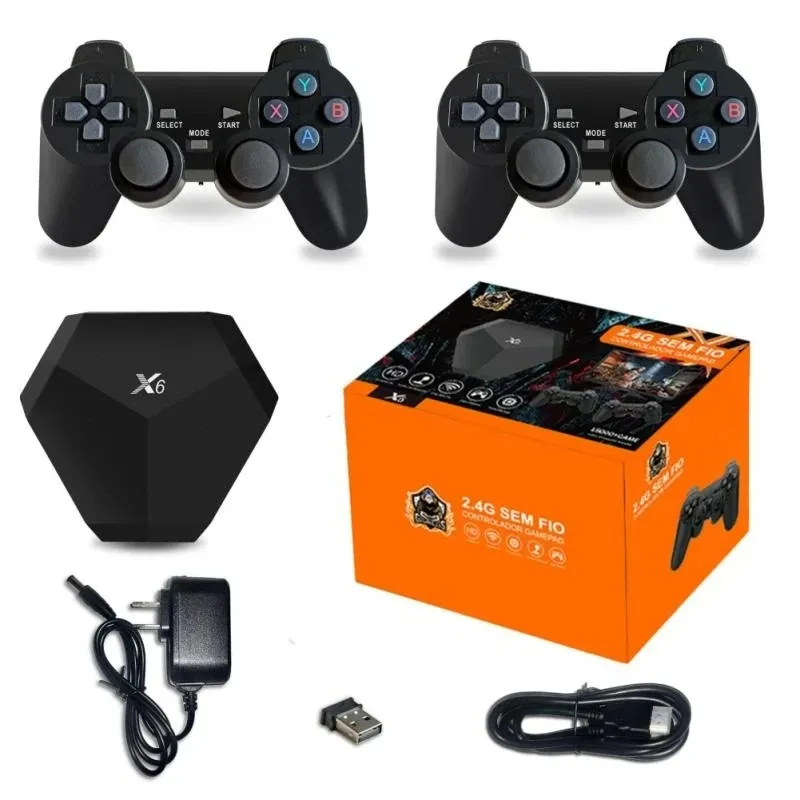 X6 Console per videogiochi 15000 + giochi classici 4K HD Retro Controller Wireless con uscita In uscita e Mini scatola per giochi