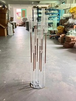 Chandelier de luxe fait main en fer doré à 10 bras, en métal et acrylique, pour centres de table de mariage, décorations de fêtes et événements