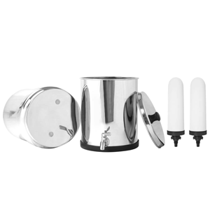 家用重力水过滤系统，带S/S <span class=keywords><strong>2.3</strong></span>加仑桶和2个陶瓷过滤器 - Product Image 2