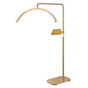 Fosoto Lámpara Multifuncional Dorada de Media Luna para Video y Anillo de Luz para Pestañas, Ideal para Salón de Belleza Facial, Tatuajes, Fotografía y Camas de Pestañas - Product Image 1