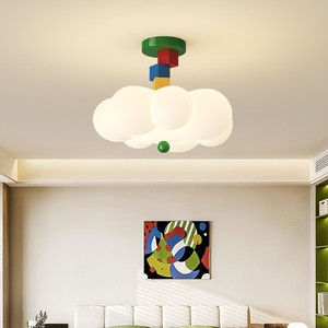 Plafonnier en forme de nuage LED à intensité variable blanc chaud pour chambre à coucher, salon, chambre d'enfant - Product Image 2
