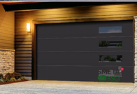 Porte de garage sectionnelle moderne isolée en aluminium Andexin, commande automatique à distance pour villa