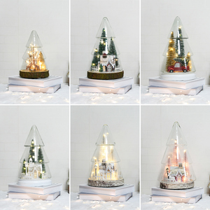 New Small Glass <b>Christmas</b> <b>Tree</b> with Luminous Decorative Lights Counter Window <b>Desktop</b> <b>Christmas</b> Scene Decorations - Product Image 6