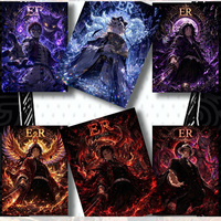 PY Pokemoned X Demons and Slayered Tear-off Cards Vending Machine Blind Boxes Surprise Box Trading Card Collectibles Board Games