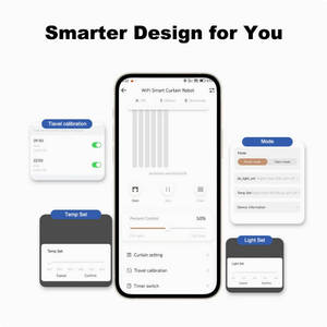 Moteur de rideau intelligent Wi-Fi, déplaceur de rideau automatique, améliorations pour la maison intelligente, compagnon de rideau électrique Graffiti - Product Image 2