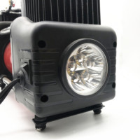 Compresseur d'air pour voiture à double cylindre robuste 30 mm 150 PSI Pompe de gonflage de pneus portable avec lumière LED