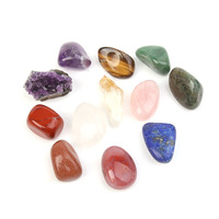 Coffret Cadeau de Spécimens de Pierres Brutes en Agate Rose Naturelle à Sept Roues, Cristal Coloré, Ensemble Minéral Énergétique, Fabriqué en Chine, Promotion