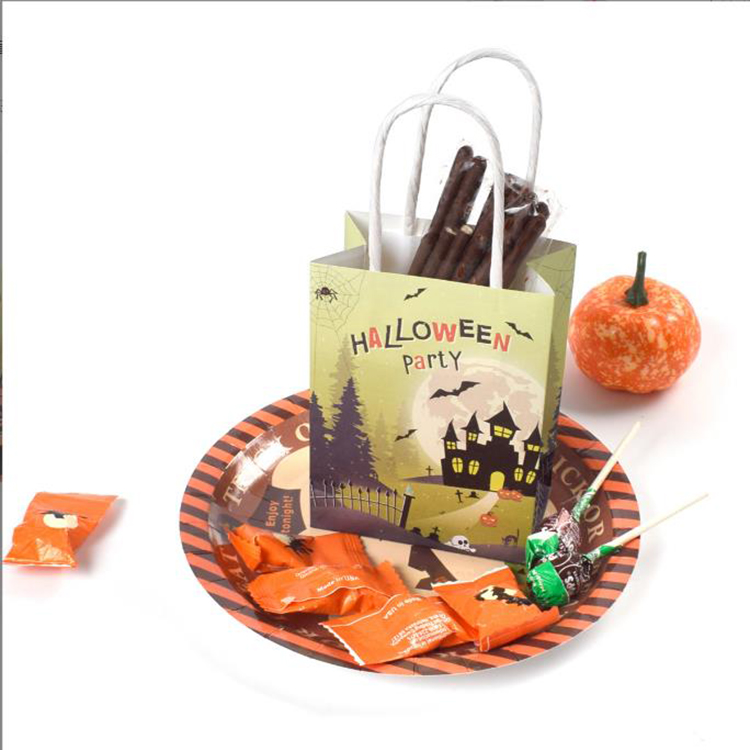 wholesale eco-friendly halloween gift paper bag