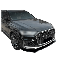 Lèvre de pare-chocs avant monobloc en ABS noir brillant et motif carbone, pièces de modification compatibles avec Audi Q7 2020 à 2023 SUV