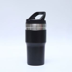 Simple 304 Stainless Steel Car Cup Double Layer <b>Vacuum</b> Insulated Cup With Straw Outdoor Portable <b>Handheld</b> Lid Ice Cup - Product Image 6