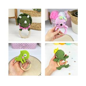Sécurité naturelle coton non toxique fait à la main bébé <span class=keywords><strong>dentition</strong></span> en bois Crochet Anamil <span class=keywords><strong>anneau</strong></span> <span class=keywords><strong>de</strong></span> <span class=keywords><strong>dentition</strong></span> pour bébé enfants jouets sensoriels pour bébés - Product Image 6