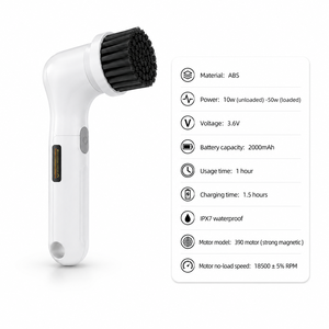 Industrial Cordless Spin Scrubber As Rechargeable Cleaning <b>Brush</b> Electric Power Scrubber for Bathroom Kitchen Tile - Product Image 3
