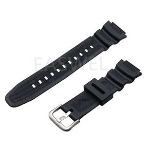 สำหรับ Casio AEQ-110W AQ-S810W W-<span class=keywords><strong>735H</strong></span> สายนาฬิกายางเรซินสีน้ำเงินเข้ม - Product Image 2