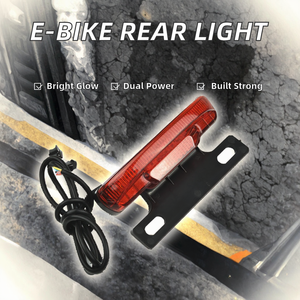 Feu arrière de sécurité pour vélo électrique 2025 SZFJ super lumineux à fixer sur le potenceau, en plastique, 36-60V - Product Image 2