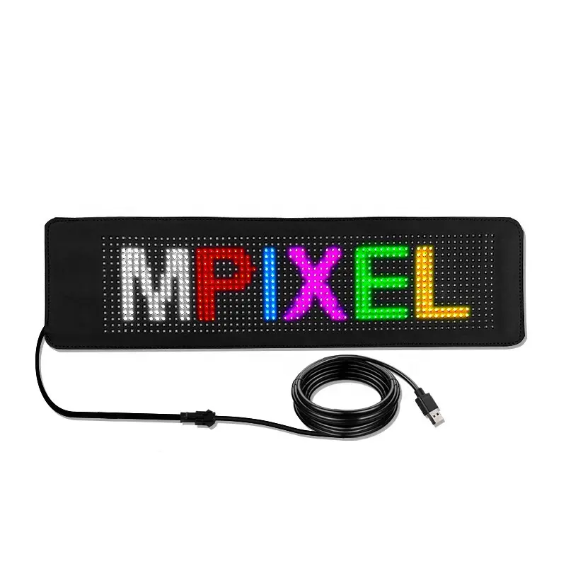 Panel de control de aplicación Bluetooth con imagen de animación de patrón rodante Pantalla de señal de coche LED flexible