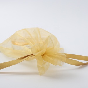 Sac cadeau de mariage en organza imprimé avec logo personnalisé, sacs en organza pour la beauté, pochette à bijoux - Product Image 6