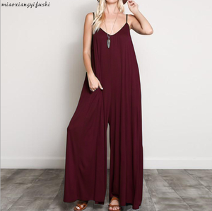 Estate sexy di nuovo modo <span class=keywords><strong>Con</strong></span> Scollo A V halter della cinghia della <span class=keywords><strong>tuta</strong></span> pantaloni a gamba larga - Product Image 3