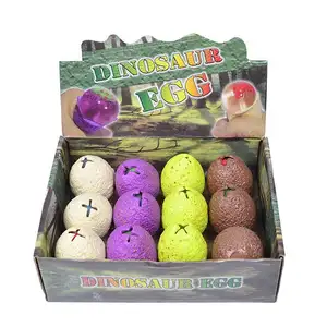 Her yaş için büyük hediye renkli TPR kauçuk anksiyete giderici sıkma duyusal su topu dinozor yumurtası Squishy stres topu Fidget oyuncak