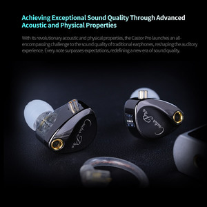 Écouteurs intra-auriculaires KZ Castor PRO 2DD haut de gamme, son HiFi, basses stéréo, pour jeux, moniteurs intra-auriculaires - Product Image 5