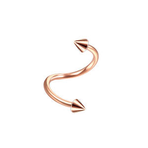 Bola de torsión en <span class=keywords><strong>espiral</strong></span> para <span class=keywords><strong>Tragus</strong></span>, Piercing en forma de S para labio y nariz, cono giratorio, arcoíris, hélice de cartílago, joyería para el cuerpo - Product Image 5