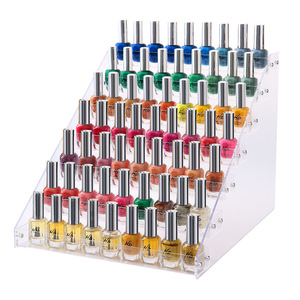 Plastic Nail Polish Display Rack 7 Tier Desktop Cosmetic Organizer For Salon And Home Use Lightweight Storage Stand - Product Image 2