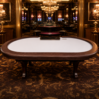 Fabricant de tables de poker et de roulette sur mesure SUCCESSOR, tables de jeu de casino de luxe en bois massif, options de logo, de feutre et de matériaux.