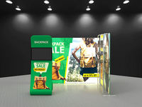 Stand d'exposition avec éclairage personnalisé 10*10 avec logo