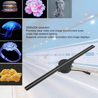 Ventilateurs projecteurs LED holographiques 3D pour publicité intérieure, contrôle WIFI/App, fourniture OEM, 42x42CM, luminosité 1600cd/m, garantie 1 an - Ventes Flash