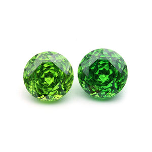 Modelos más vendidos, corte de loto, piedra CZ de color suelto, forma redonda verde, corte Rosa milenario, zirconia cúbica sintética - Product Image 3