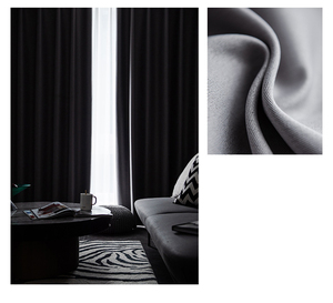 Cortinas para hoteles de cortinas de <span class=keywords><strong>lino</strong></span> <span class=keywords><strong>Hotel</strong></span> negro conjuntos - Product Image 2