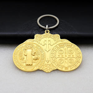 เครื่องประดับโลหะ พระเครื่องคาทอลิก จี้ป้องกันภัย นักบุญเบเนดิกต์ จี้ศาสนาสำหรับรถยนต์ - Product Image 5