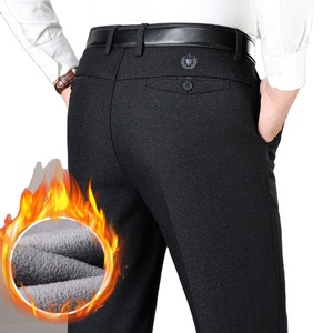 Pantalon d'hiver épais pour <span class=keywords><strong>homme</strong></span>, coupe slim, extensible, décontracté, formel, grande taille, vente en gros - Product Image 1
