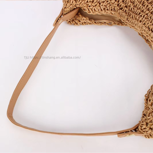 Bolso de Hombro de Mujer de Alta Gama con Cierre de Cremallera y Correa Única, Hecho de Cuerda de Papel Tejida con Poliéster, Ideal para Vacaciones en la Playa - Product Image 2