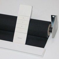 Persianas Enrollables Automáticas para Oficina, Persianas de Tela con Control Remoto, Protección Solar, Impermeables y Resistentes al Fuego