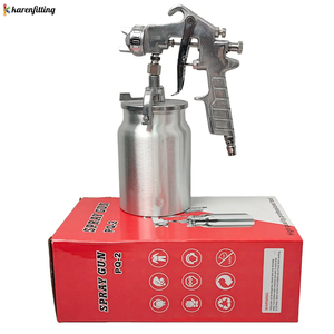 Pistolet de pulvérisation avec 1 buse, pistolet de peinture pneumatique pour voiture, pistolet de peinture pour apprêt automobile, pulvérisation de surfaces de meubles, peinture murale, avec gobelet inclus - Product Image 3